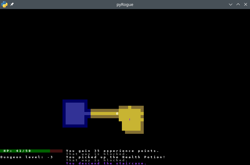pyRogue screenshot (level 1)