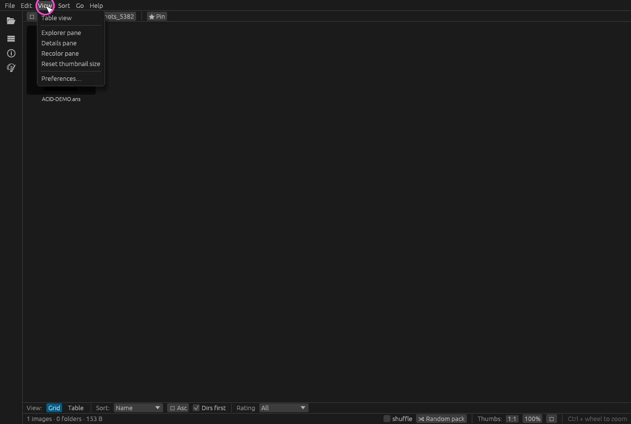 view menu