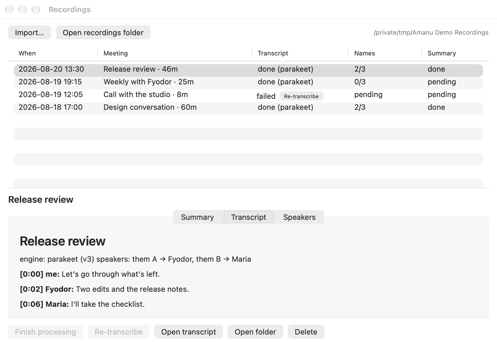 Amanu screenshot 2