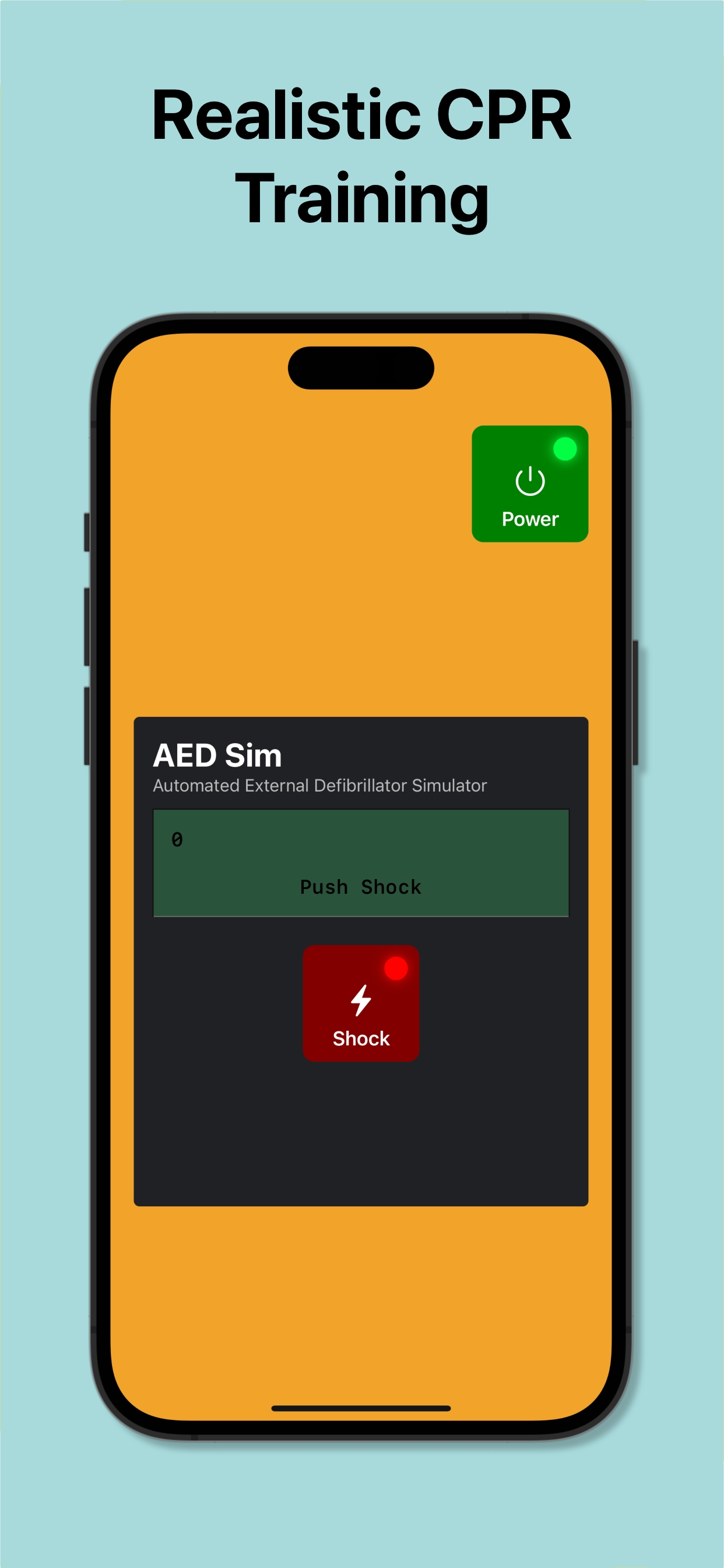 Screenshot of AED Sim