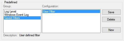 User Saved Filters