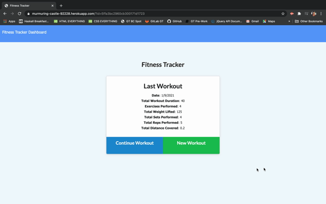 Fitness Tracker Demo Gif