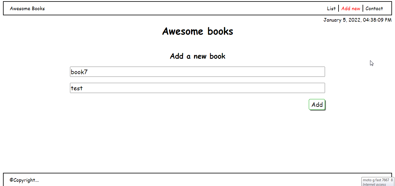 Desktop - Add Book Page