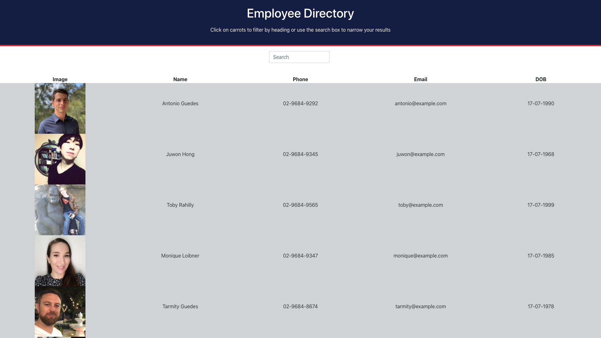 EmployeeDirectory