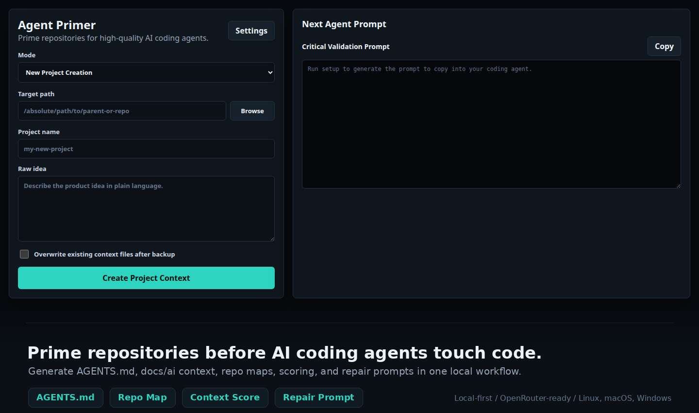 Agent Primer screenshot