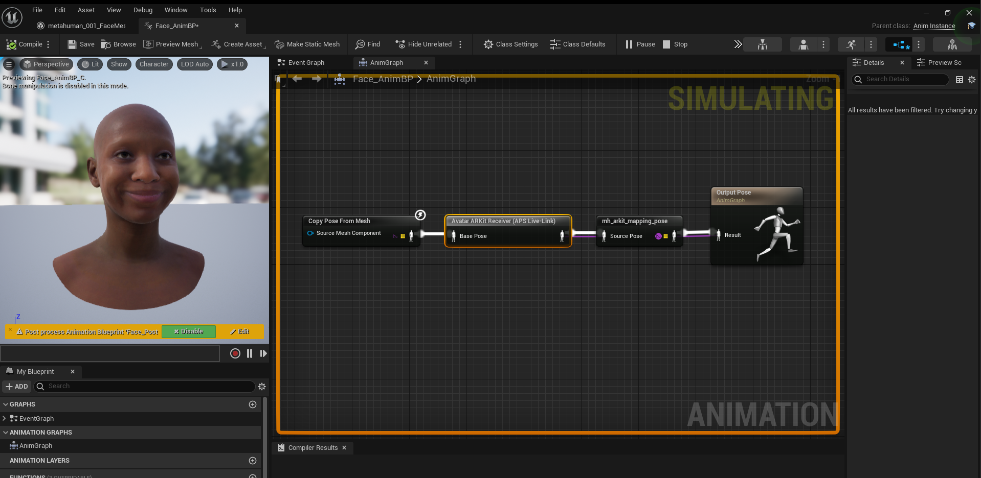 setting up the ue5 live-link example project.