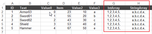 Array type