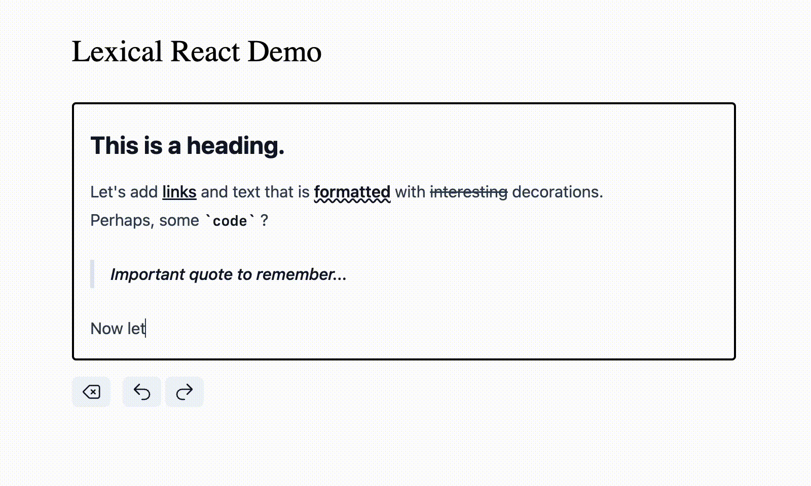 lexical react rich text demo