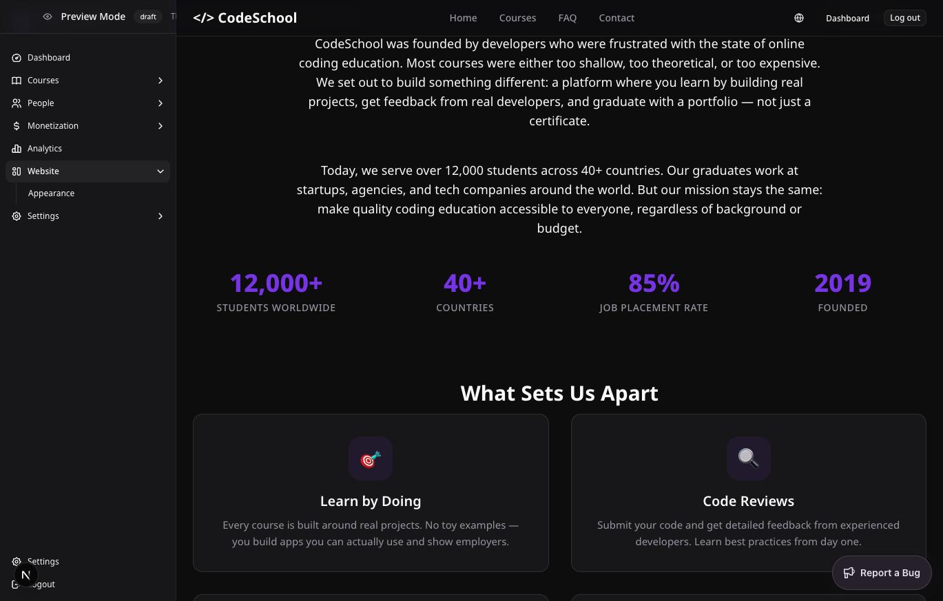 before: fake story stats