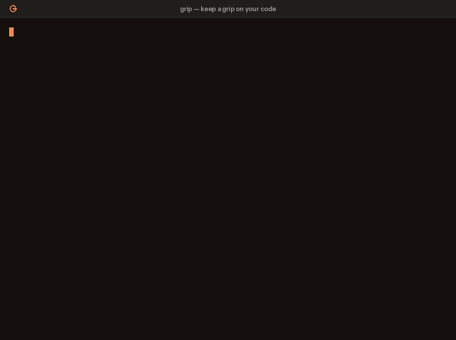 grip blocking a commit with lazy answers, then letting it through after real ones