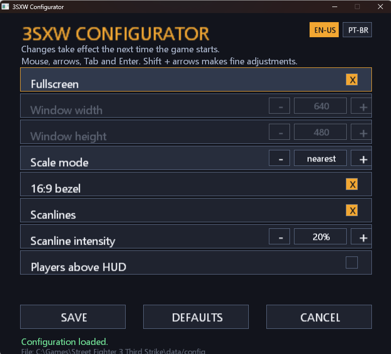 3SXW Configurator in English
