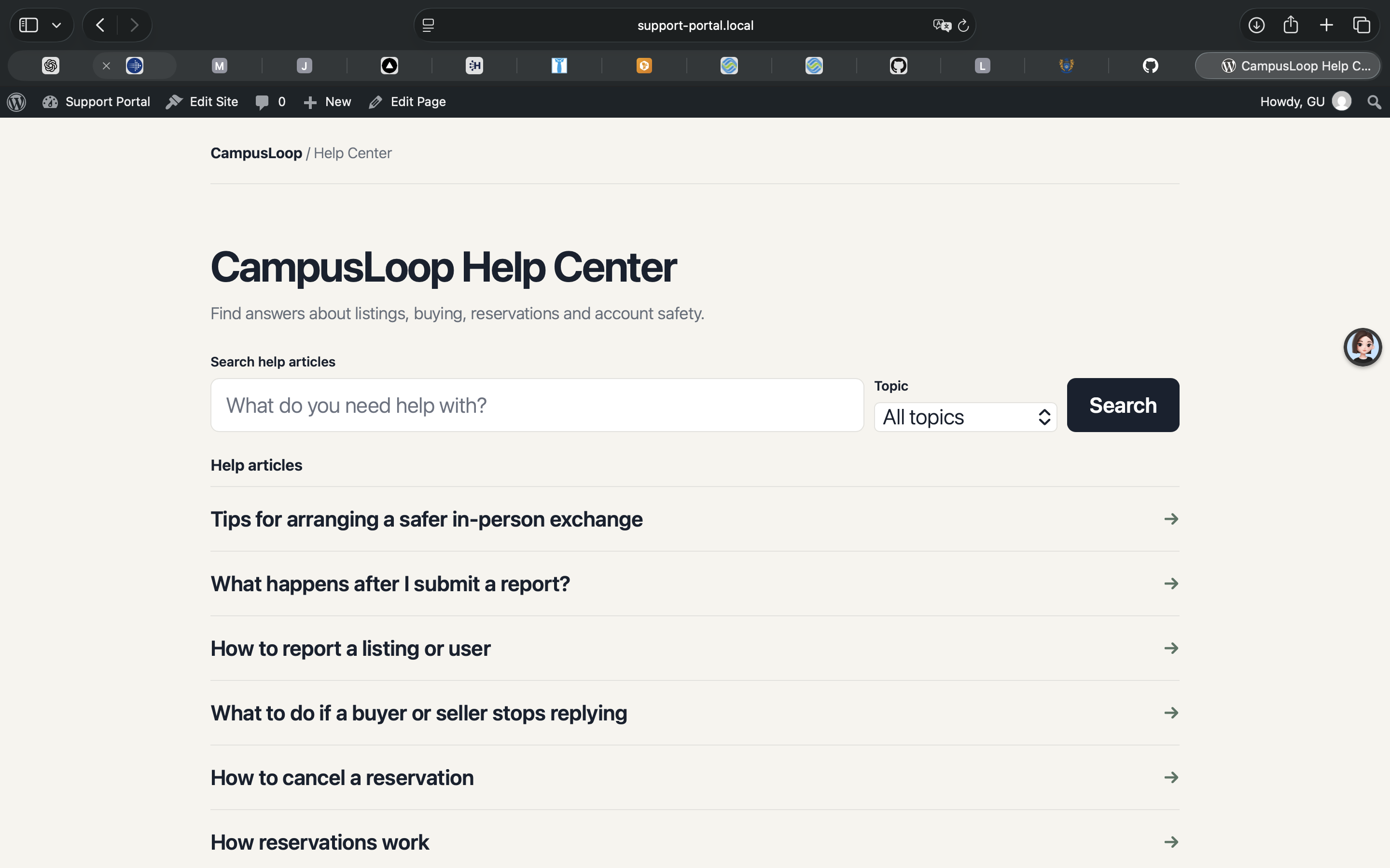 CampusLoop Help Center home
