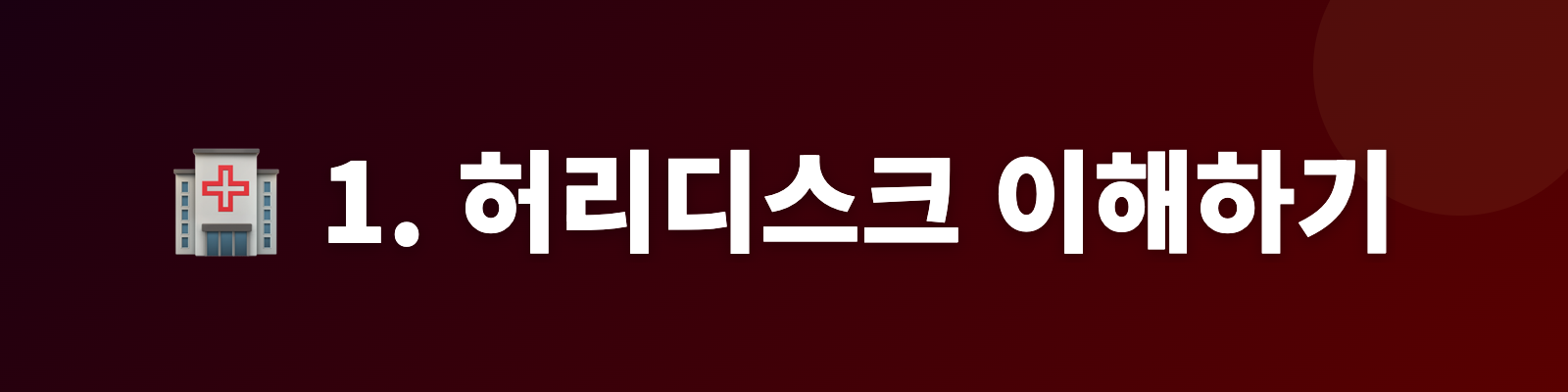 1. 허리디스크 이해하기