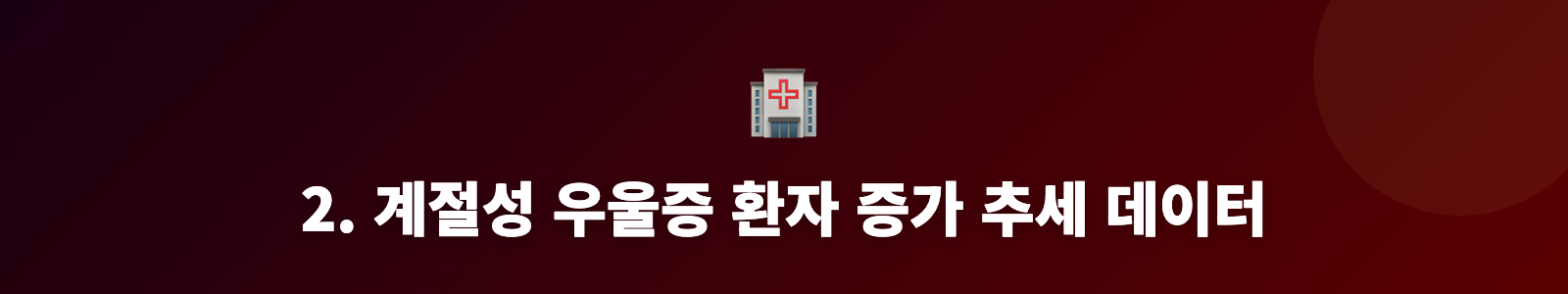 2. 계절성 우울증 환자 증가 추세 데이터