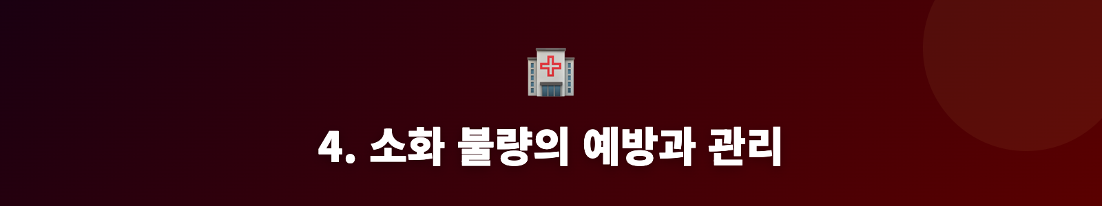 4. 소화 불량의 예방과 관리