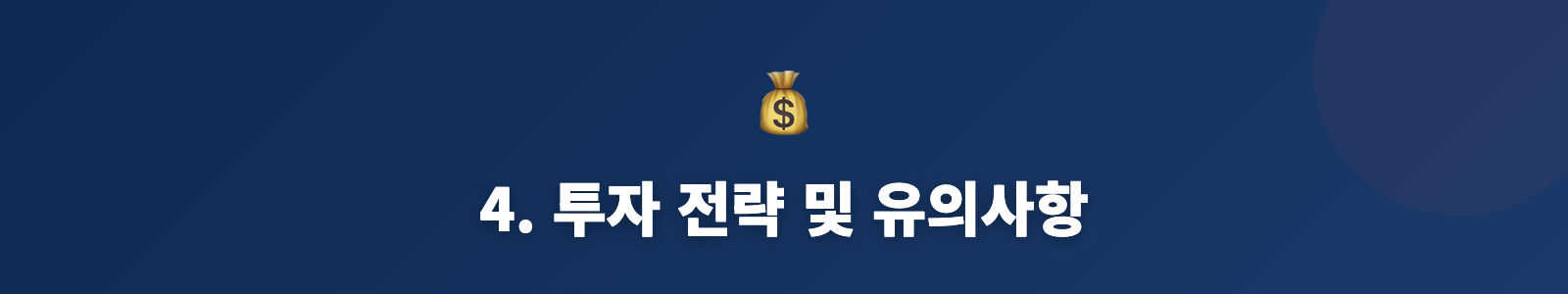 4. 투자 전략 및 유의사항