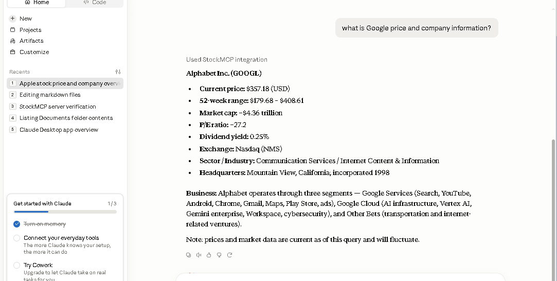 StockMCP Demo