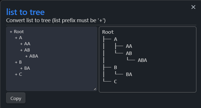 List to Tree