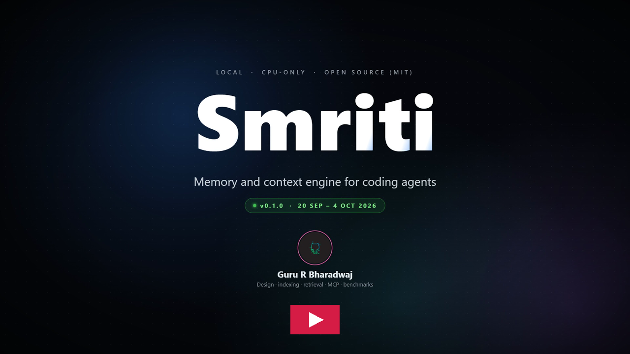 Watch the Smriti demo video