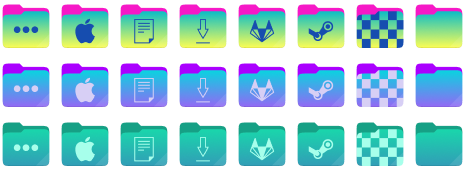 Suru++ 25 16px icons gradients colours