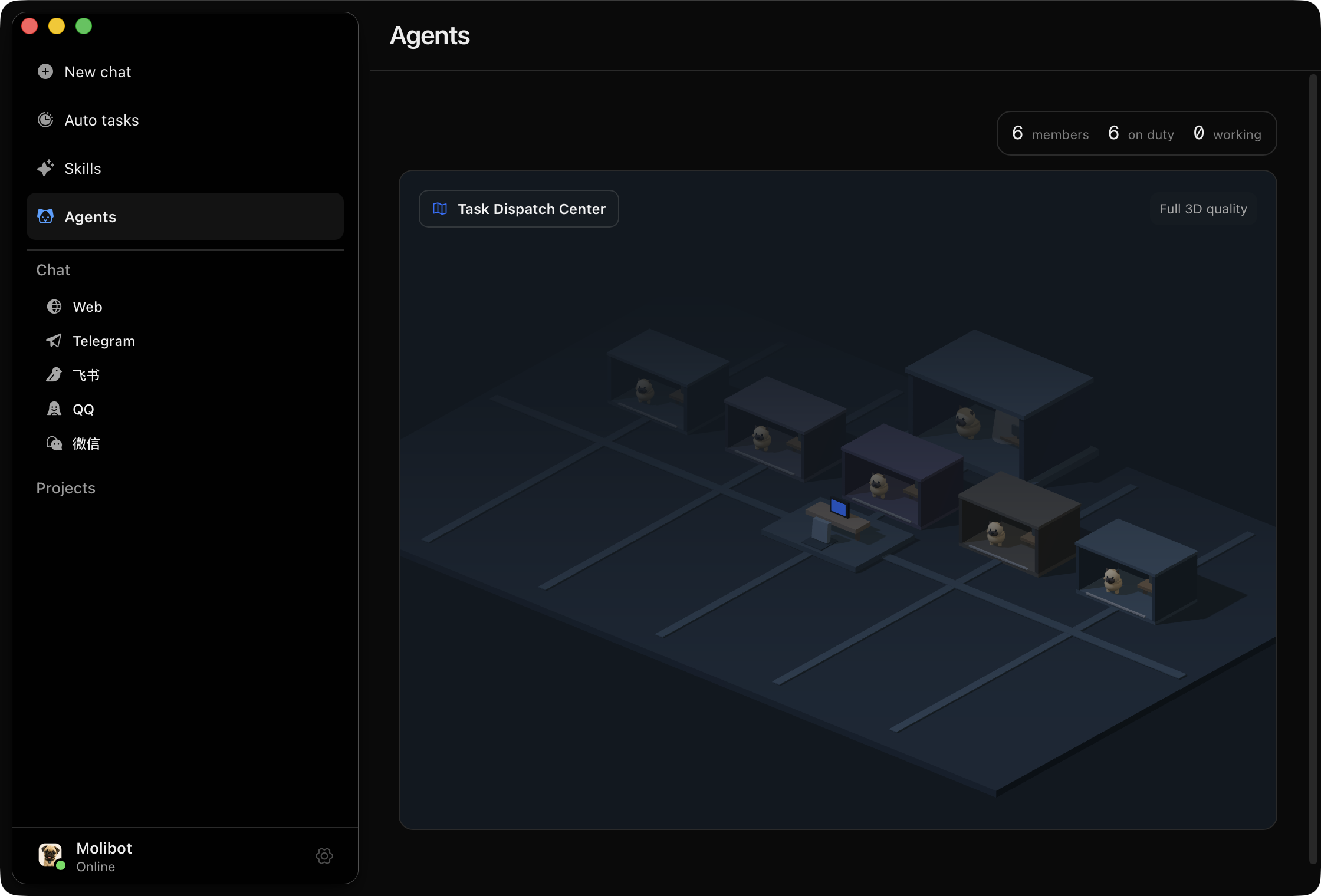 Agents — Task Dispatch Center