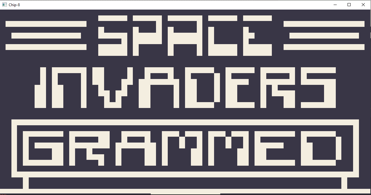 Space Invaders Running in the Emulator