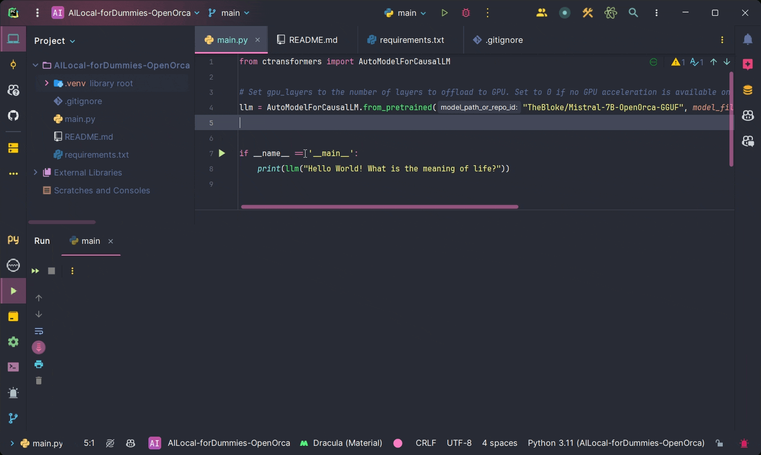 GIF showing example being used