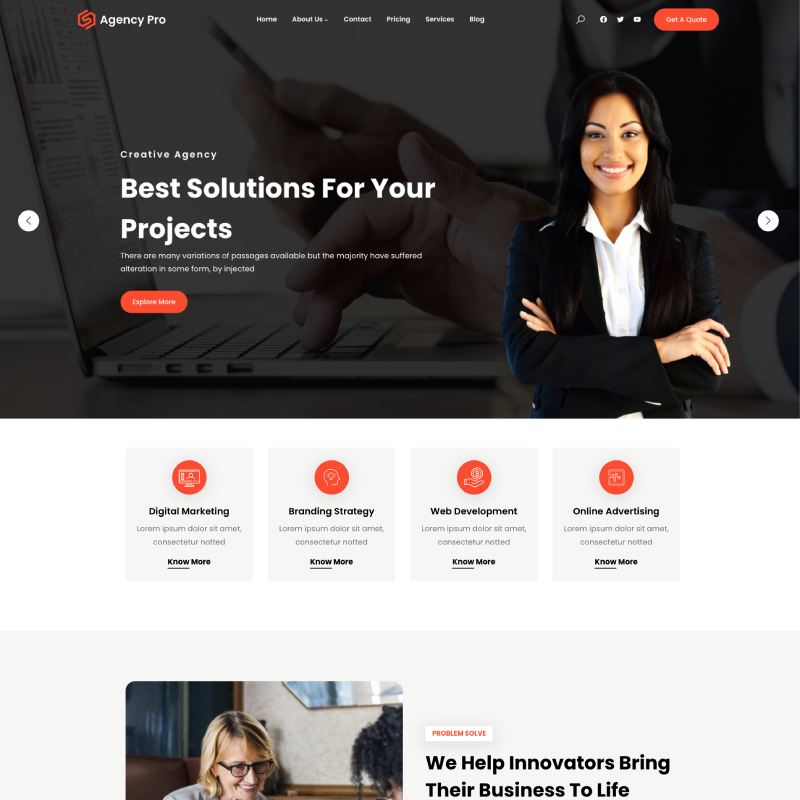 Agency Pro theme screenshot