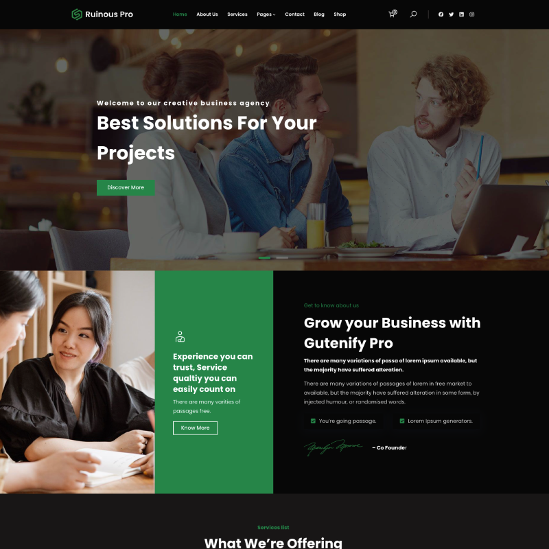 Agency Ruinous Pro theme screenshot