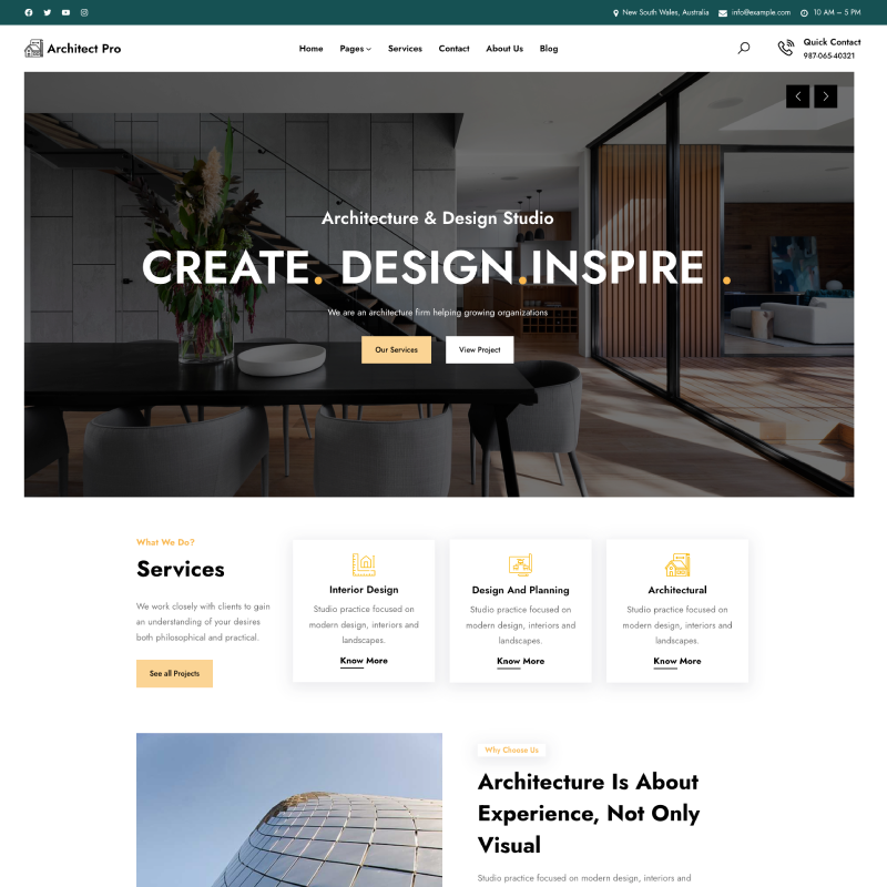 Architect Pro theme screenshot