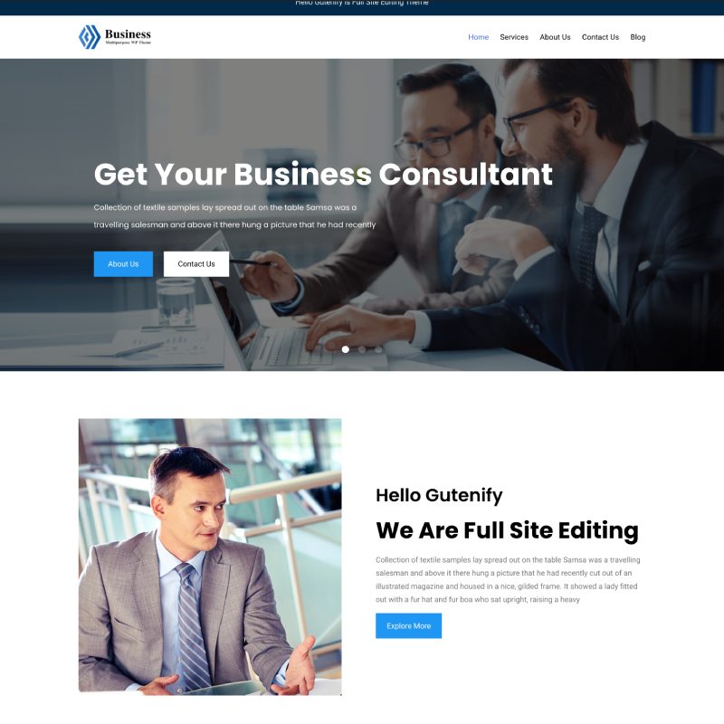 Biz Land theme screenshot