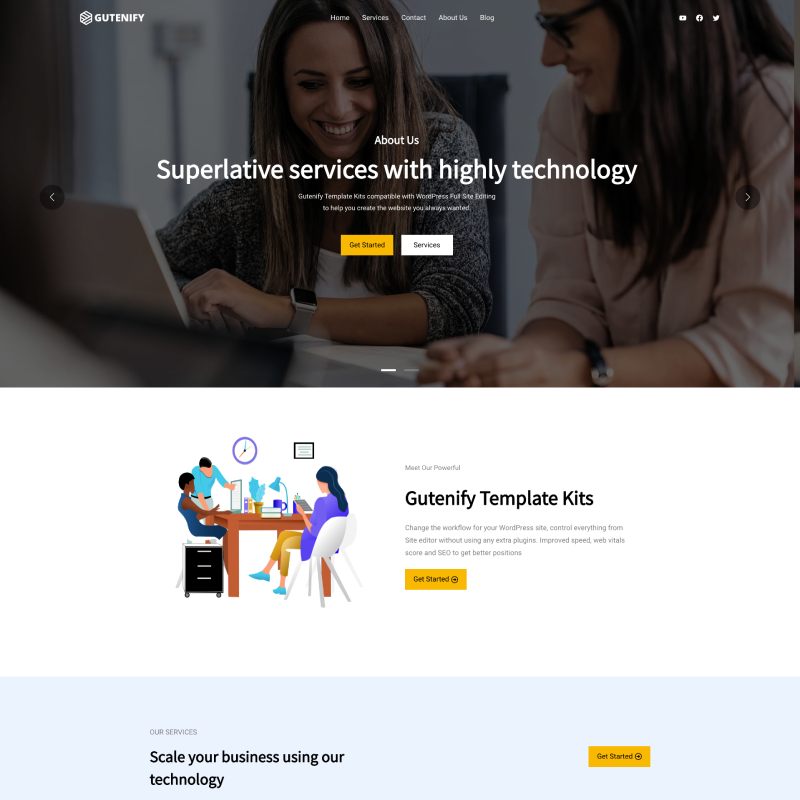 Bizup theme screenshot