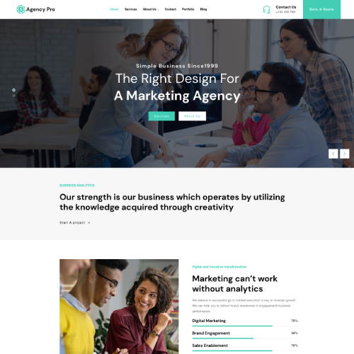 Business Agency Pro theme screenshot
