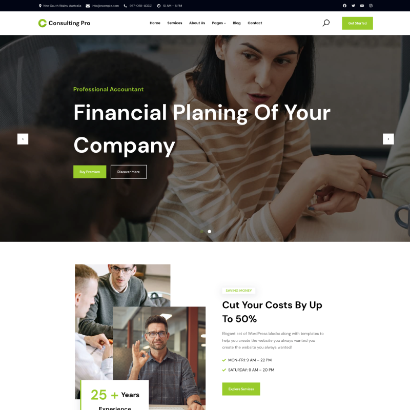 Consulting Pro theme screenshot