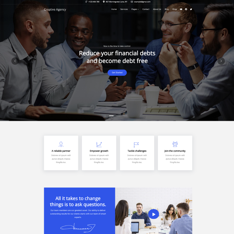 Creative Agency theme screenshot