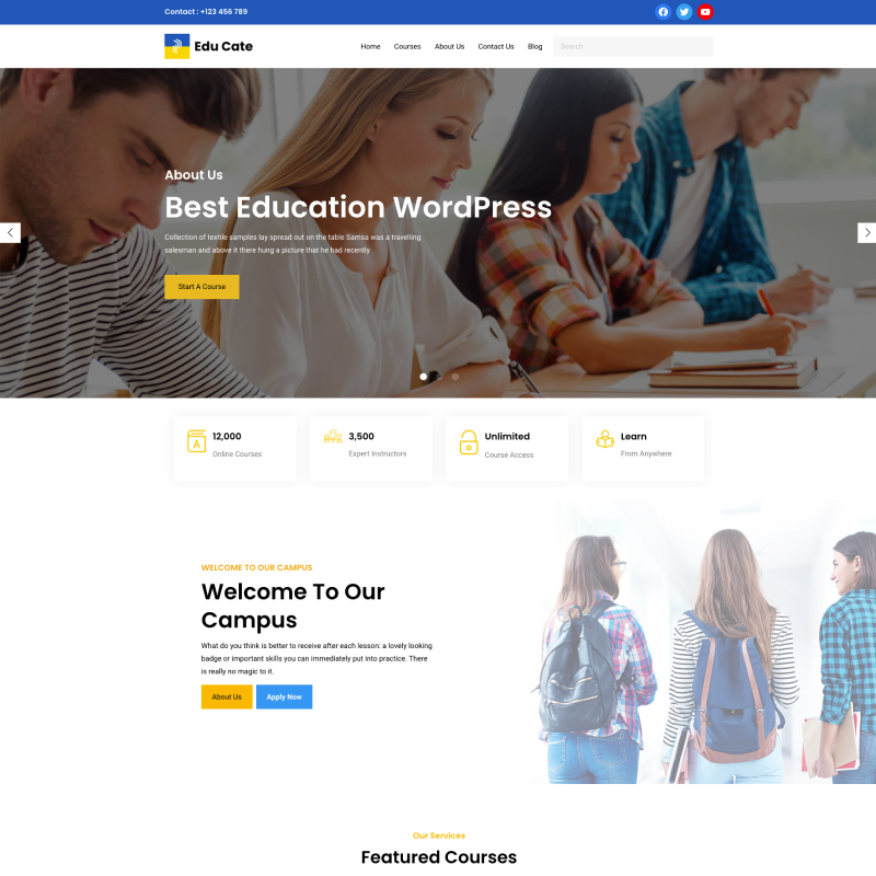 Educate theme screenshot