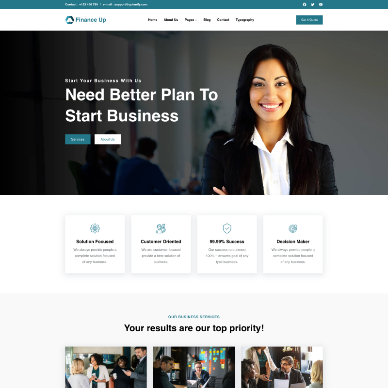 Finance Up theme screenshot