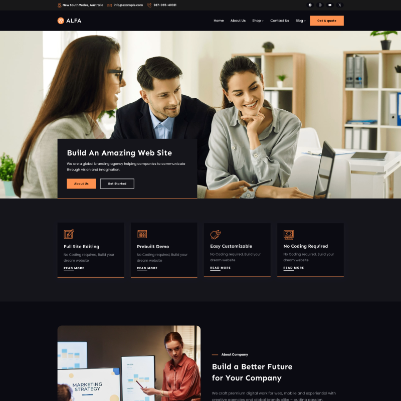 Gutenify Alfa theme screenshot