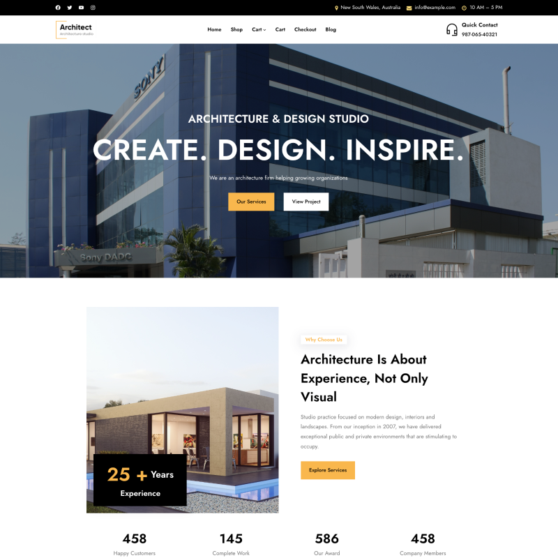 Gutenify Architect theme screenshot