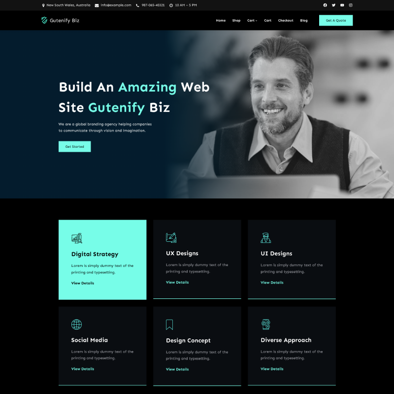 Gutenify Biz theme screenshot