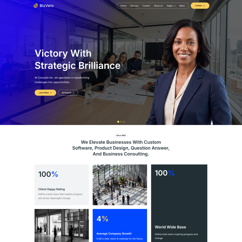 Gutenify Bizvero Pro theme screenshot