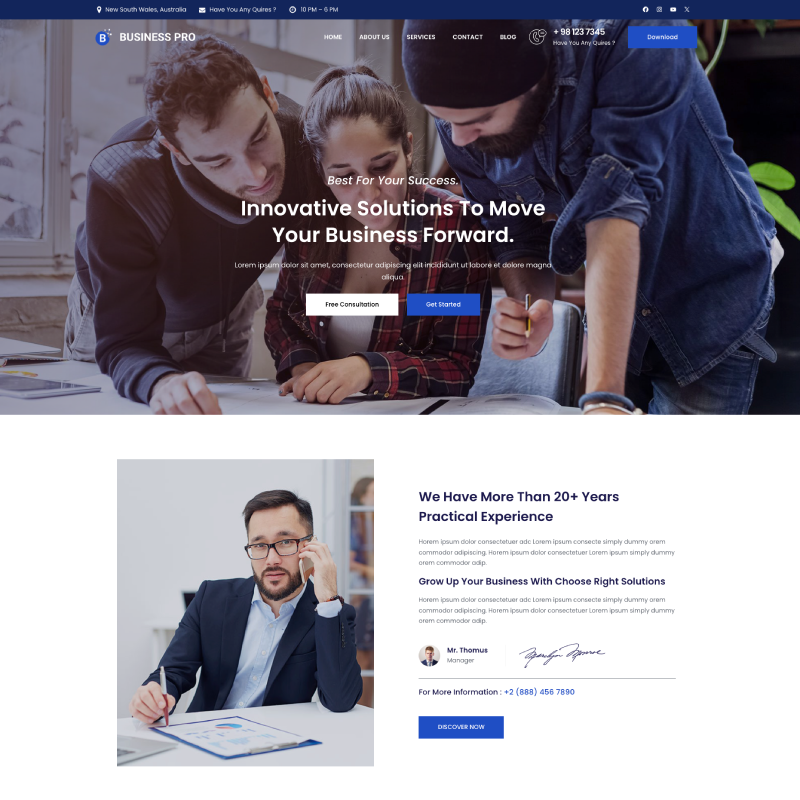 Gutenify Business Hub Pro theme screenshot