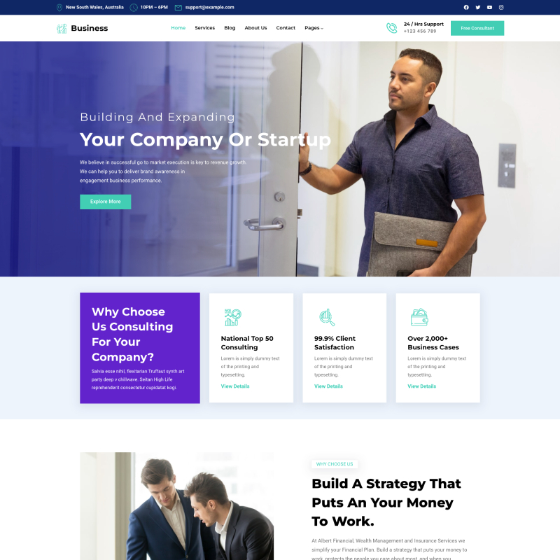 Gutenify Business theme screenshot