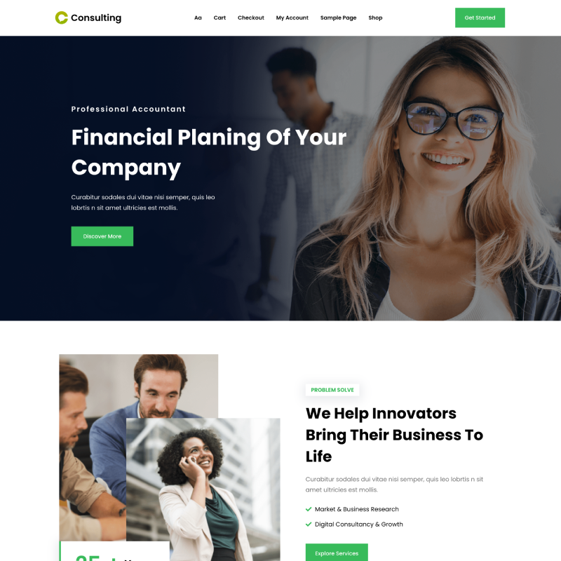 Gutenify Consulting theme screenshot