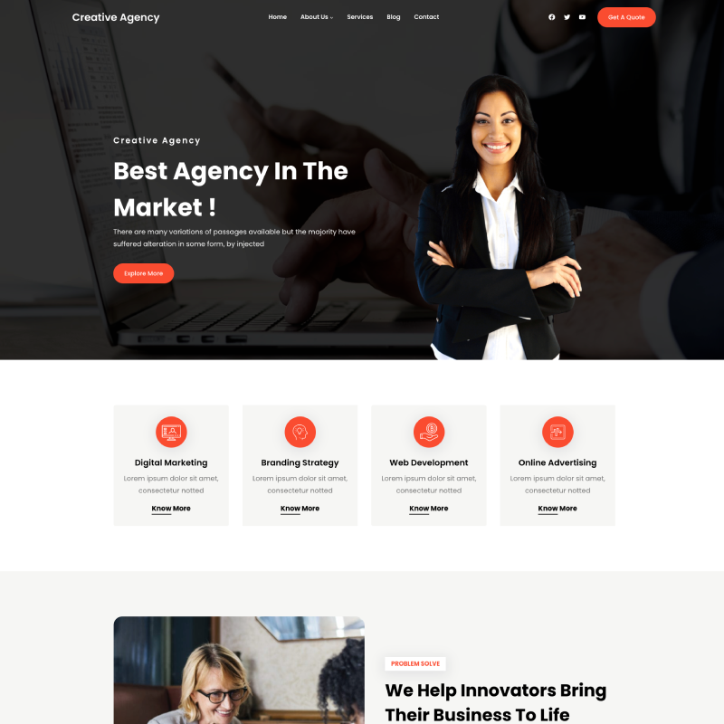 Gutenify Creative Agency theme screenshot