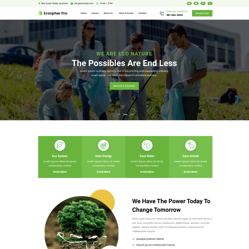 Gutenify Ecospher Pro theme screenshot