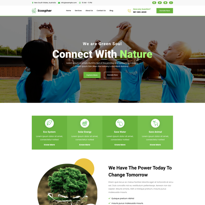 Gutenify Ecospher theme screenshot