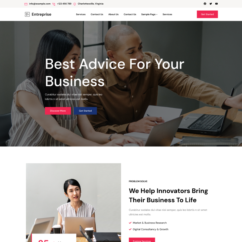 Gutenify Entreprise theme screenshot