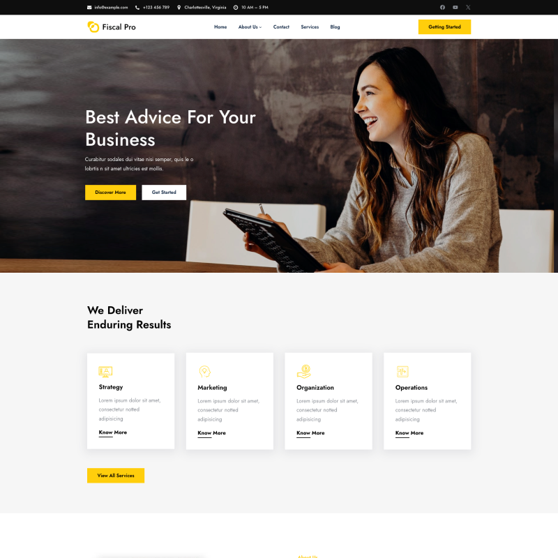 Gutenify Fiscal Pro theme screenshot