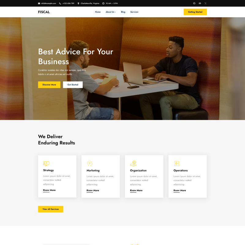 Gutenify Fiscal theme screenshot